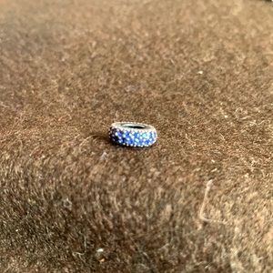 Pandora sapphire, colored stone, September, birthstone, spacer, accent charm 925